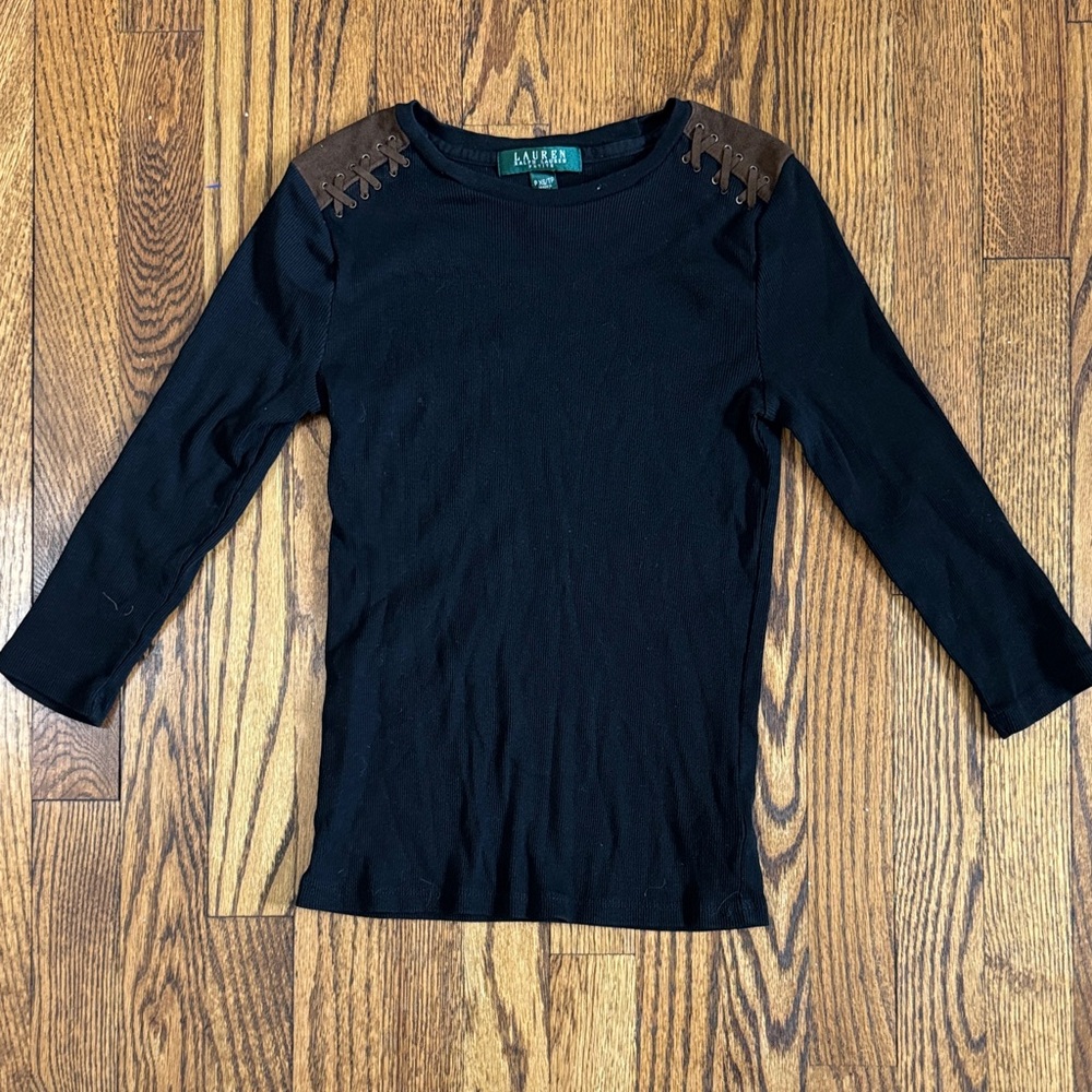 Ralph Lauren Quarter Sleeve Top SZ XSP
